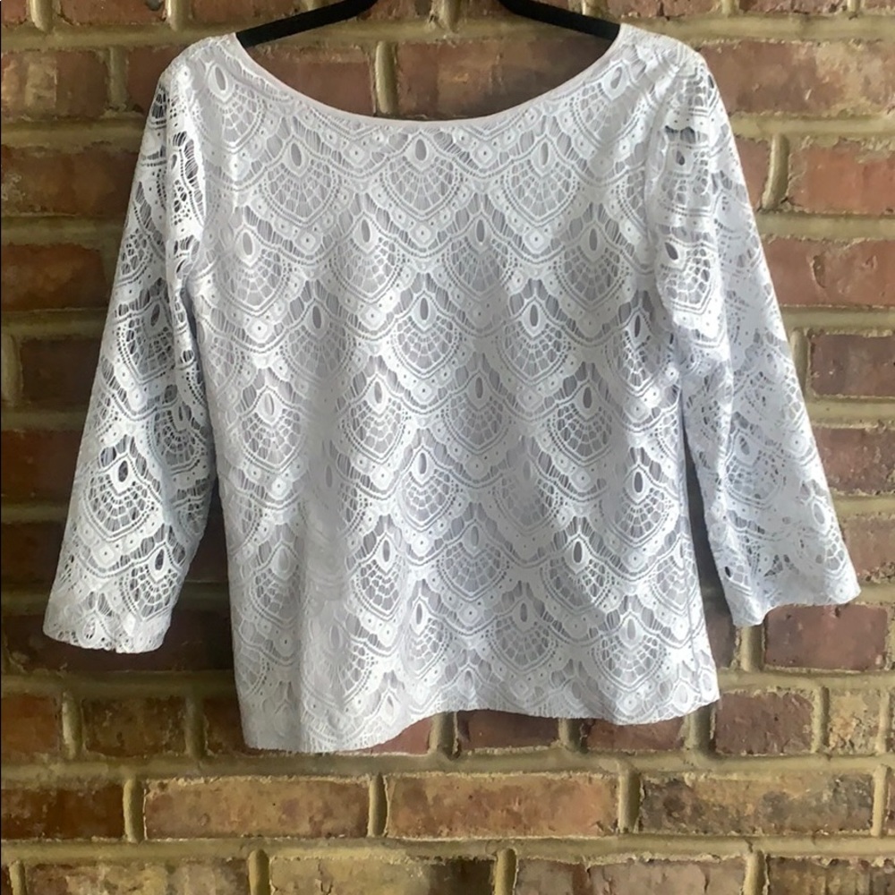 Light Grey Lace Blouse